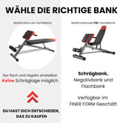 FF Finer Form Multifunktionale Hantelbank für Ganzkörpertraining - Hyper Rückenverlängerung, Römischer Stuhl, verstellbare Bauchmuskelbank, Schrägbank, Flachbank