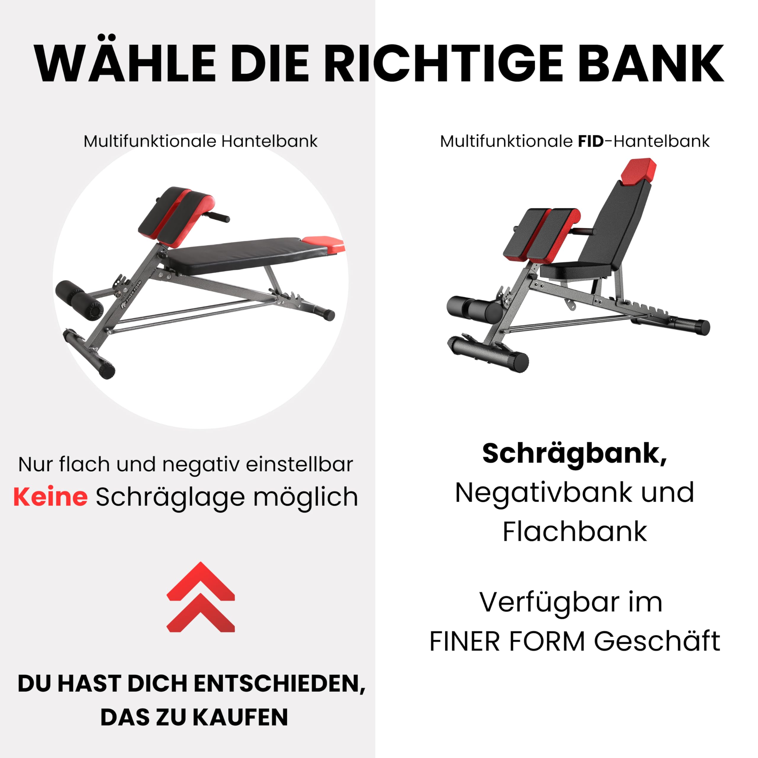 FF Finer Form Multifunktionale Hantelbank für Ganzkörpertraining - Hyper Rückenverlängerung, Römischer Stuhl, verstellbare Bauchmuskelbank, Schrägbank, Flachbank
