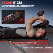 XDDIAS Hantelbank Klappbar mit Beinstrecker und Preacher-Curl-Polster, Verstellbar Trainingsbank für das Heim-Fitnessstudio, Faltbare Trainingsbank, Schnell Zusammenklappbare Neigung/Neigung